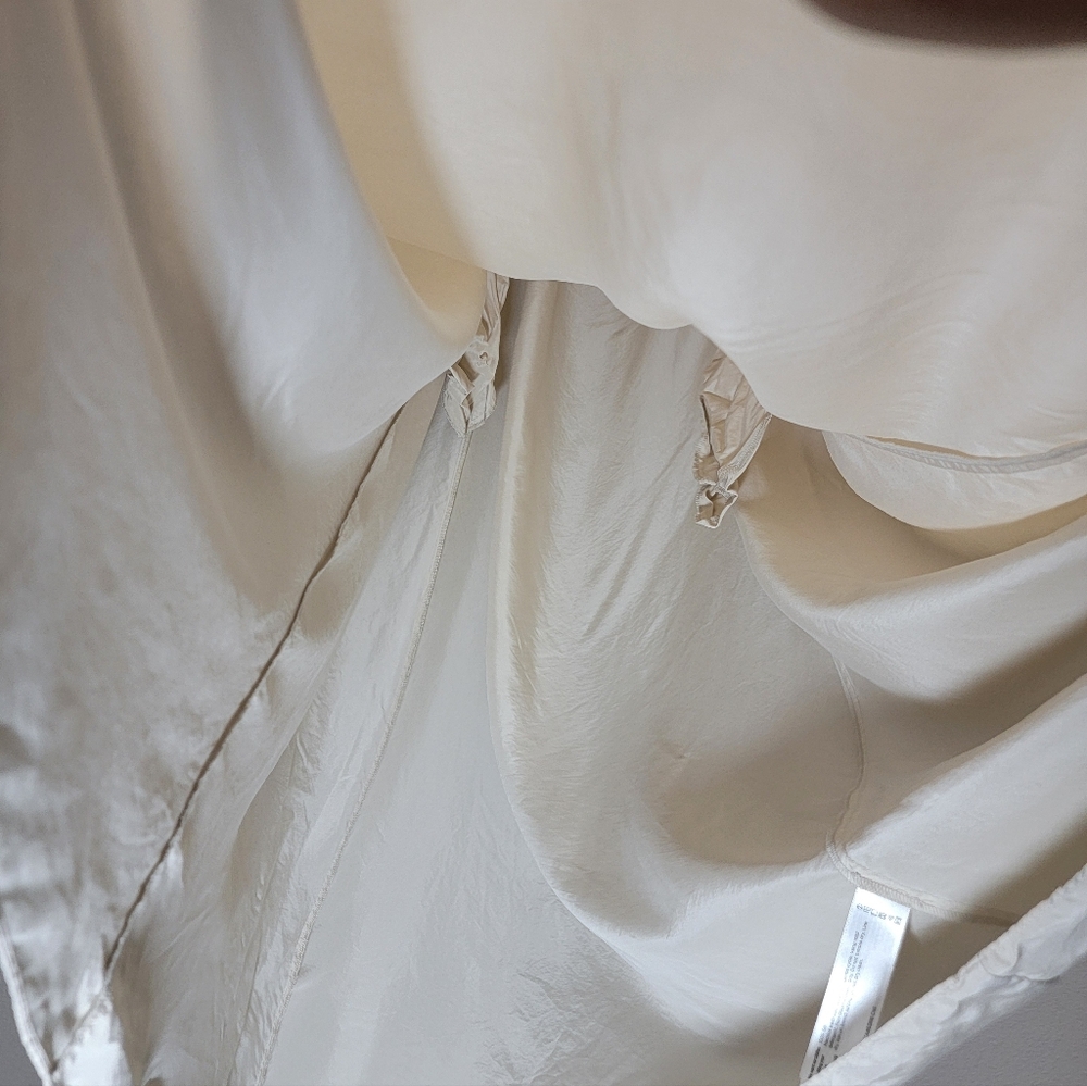 Eileen Fisher Washed Silk Cami Dress Cream - Picture 9 of 13